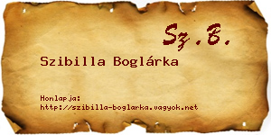 Szibilla Boglárka névjegykártya