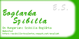boglarka szibilla business card